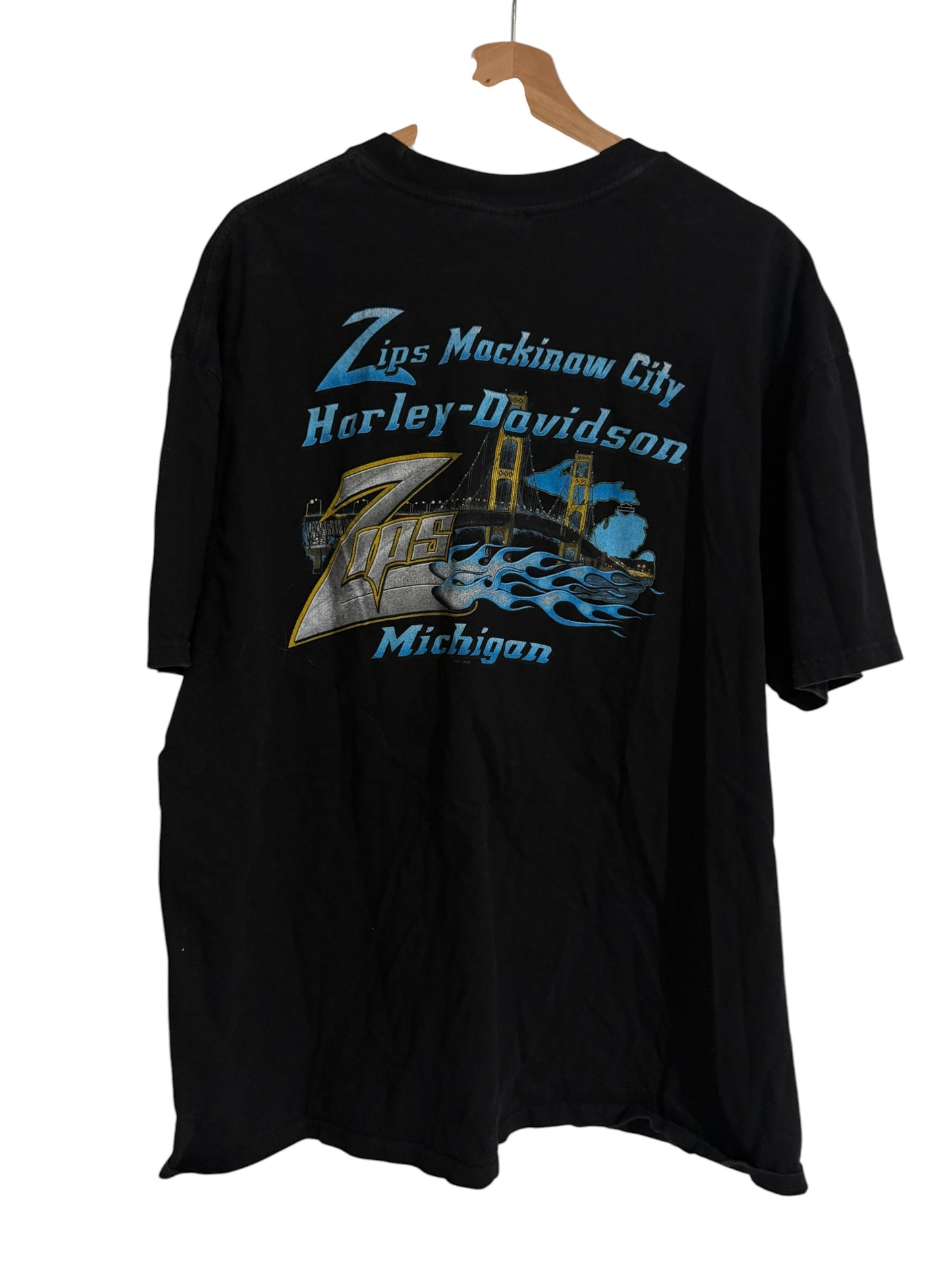 Harley-Davidson Zips MI Graphic Pocket T-Shirt Black XL