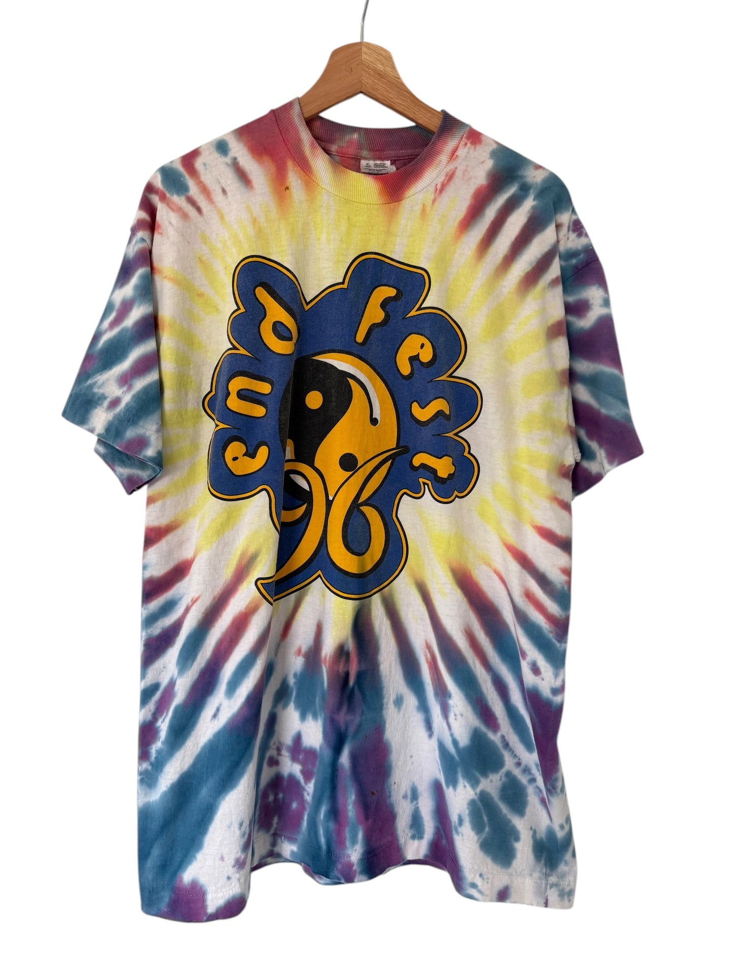 1996 End Fest Tie Dye T-Shirt Sz XL