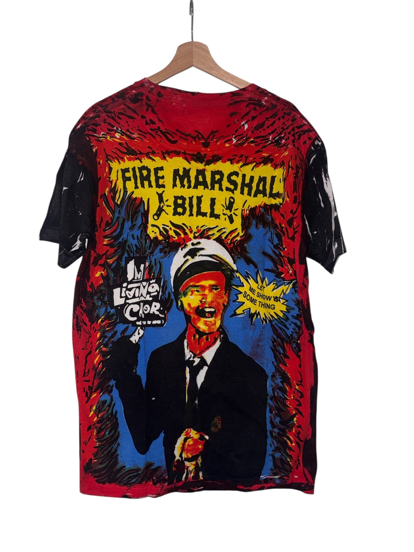 Vintage Fire Marshal Bill Jim Carrey T-Shirt Sz L