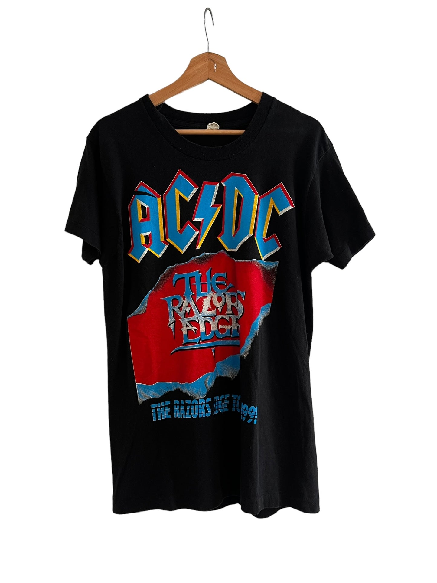 1990 AC/DC Razors Edge T-Shirt Sz L