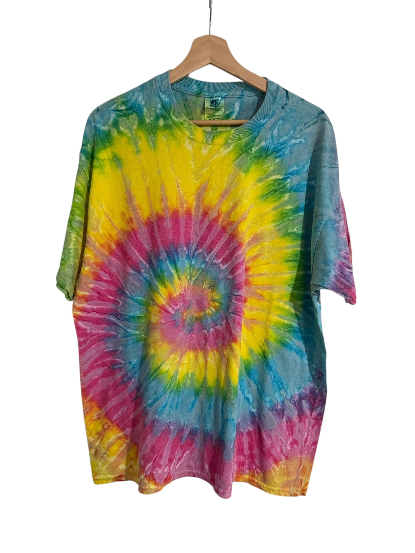 Colortone Reactive Rainbow Spiral Tie-Dye T-Shirt XL