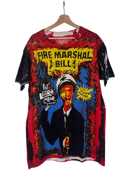 Vintage Fire Marshal Bill Jim Carrey T-Shirt Sz L