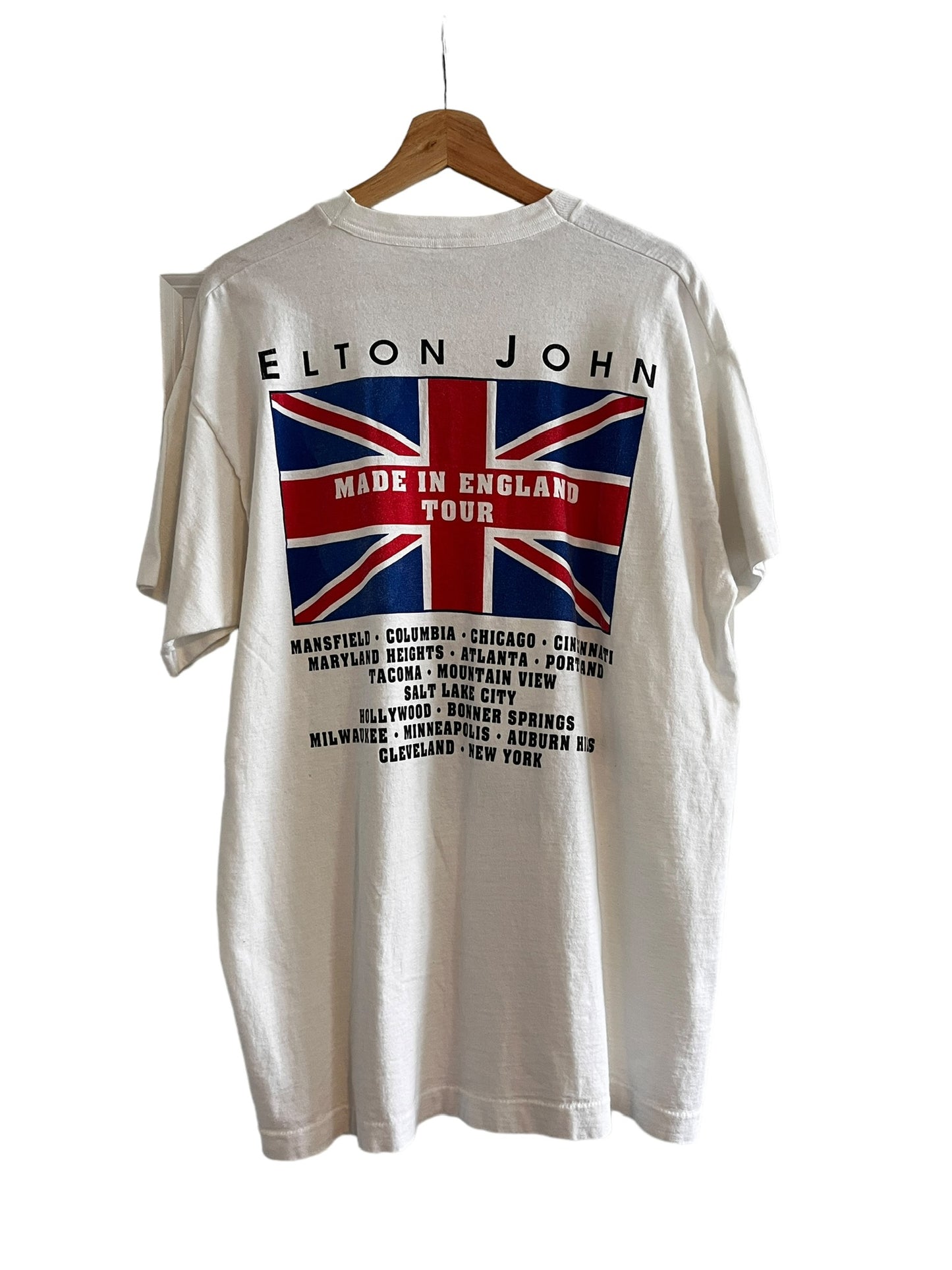 1995 Elton John Made In England T-Shirt Sz XL