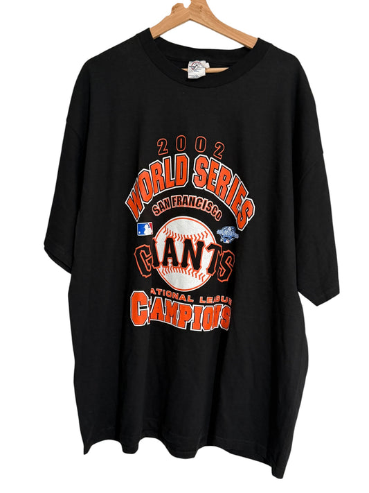 Vintage San Francisco Giants 2002 World Series Tee Black 2XL