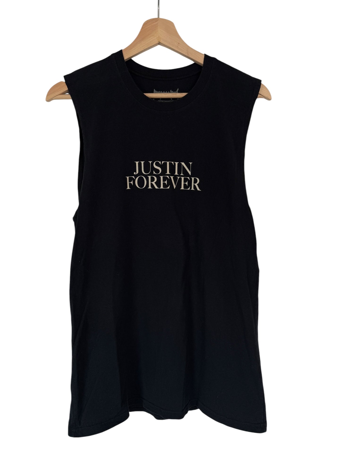 Vintage Justin Bieber Purpose Tour Cutoff Tee Black S