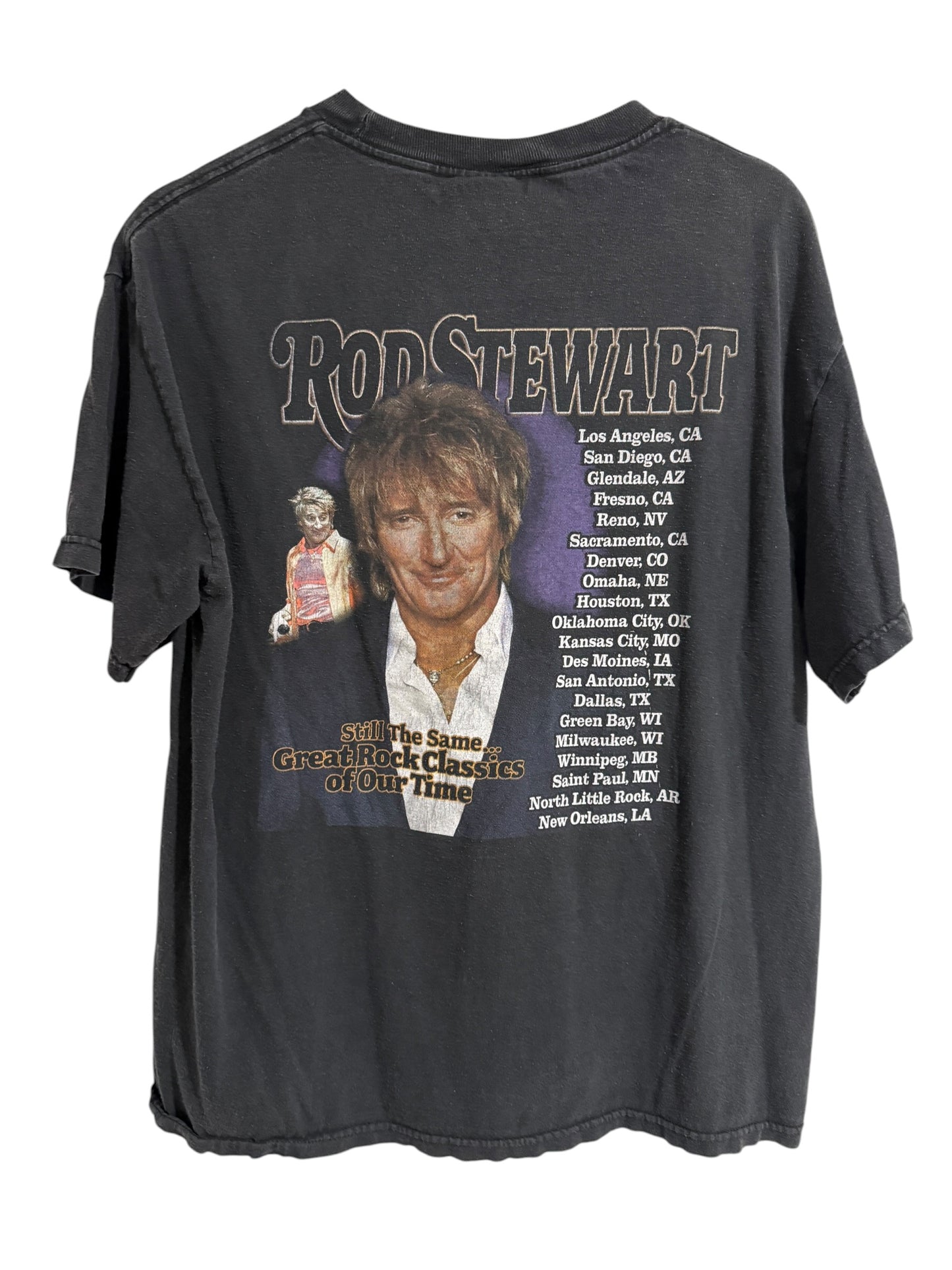 Vintage Rod Stewart Rockin' in the Round Winterland T-Shirt Black M
