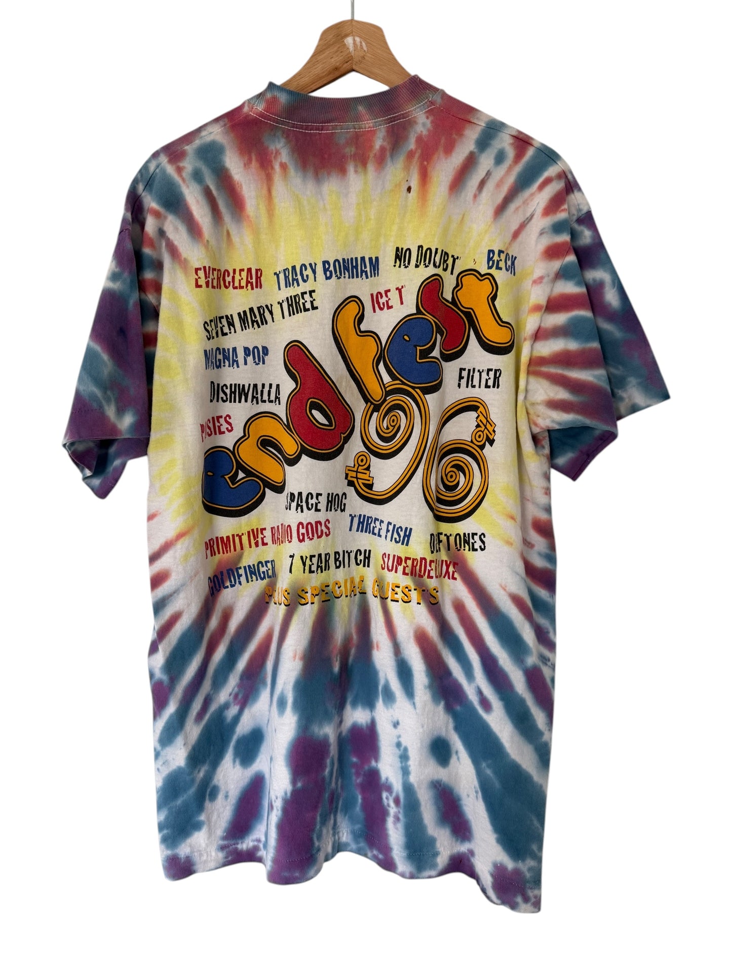 1996 End Fest Tie Dye T-Shirt Sz XL