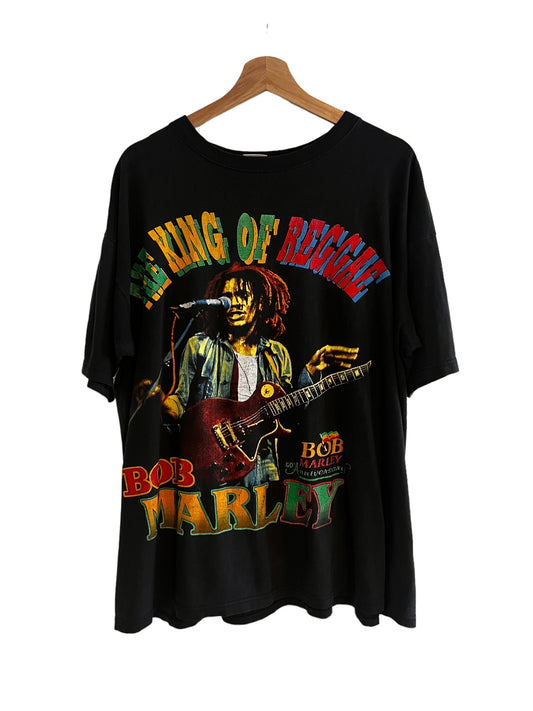 Bob Marley King of Reggae Rap Tee Sz L(XL) 25x28