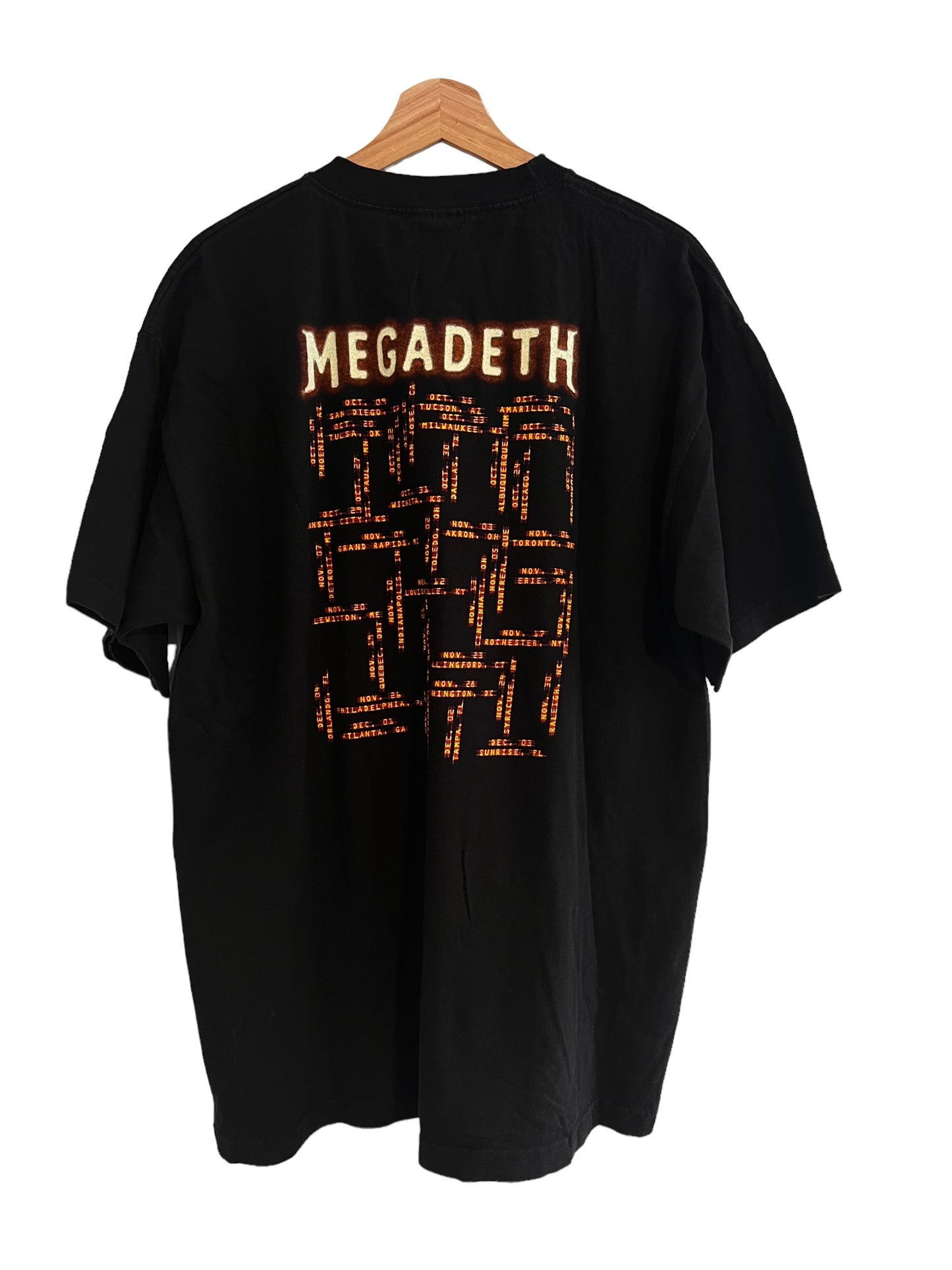 1999 MEGADETH Risk Tour T-Shirt Sz XL