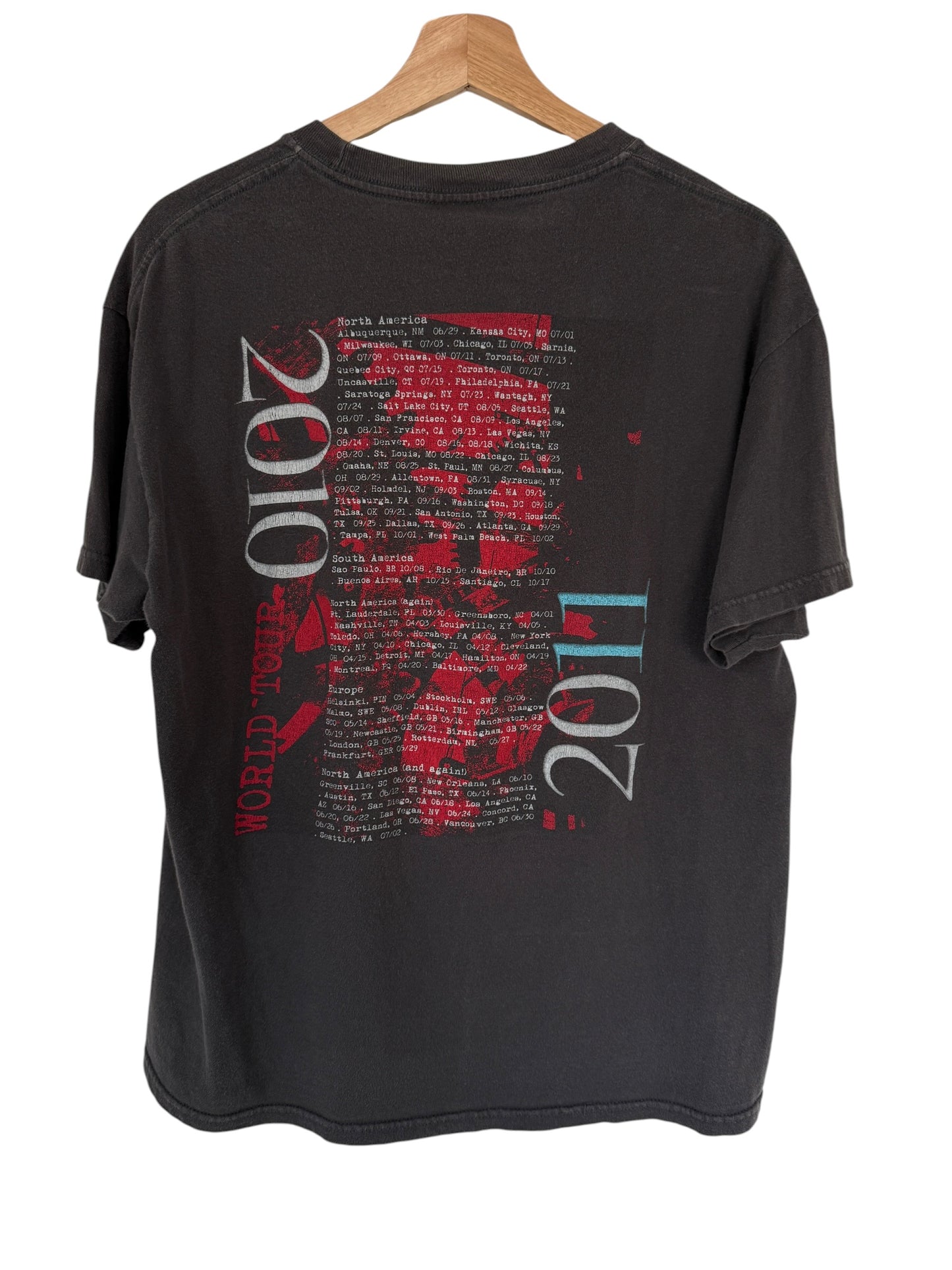 Vintage Rush Time Machine World Tour Tee Black M