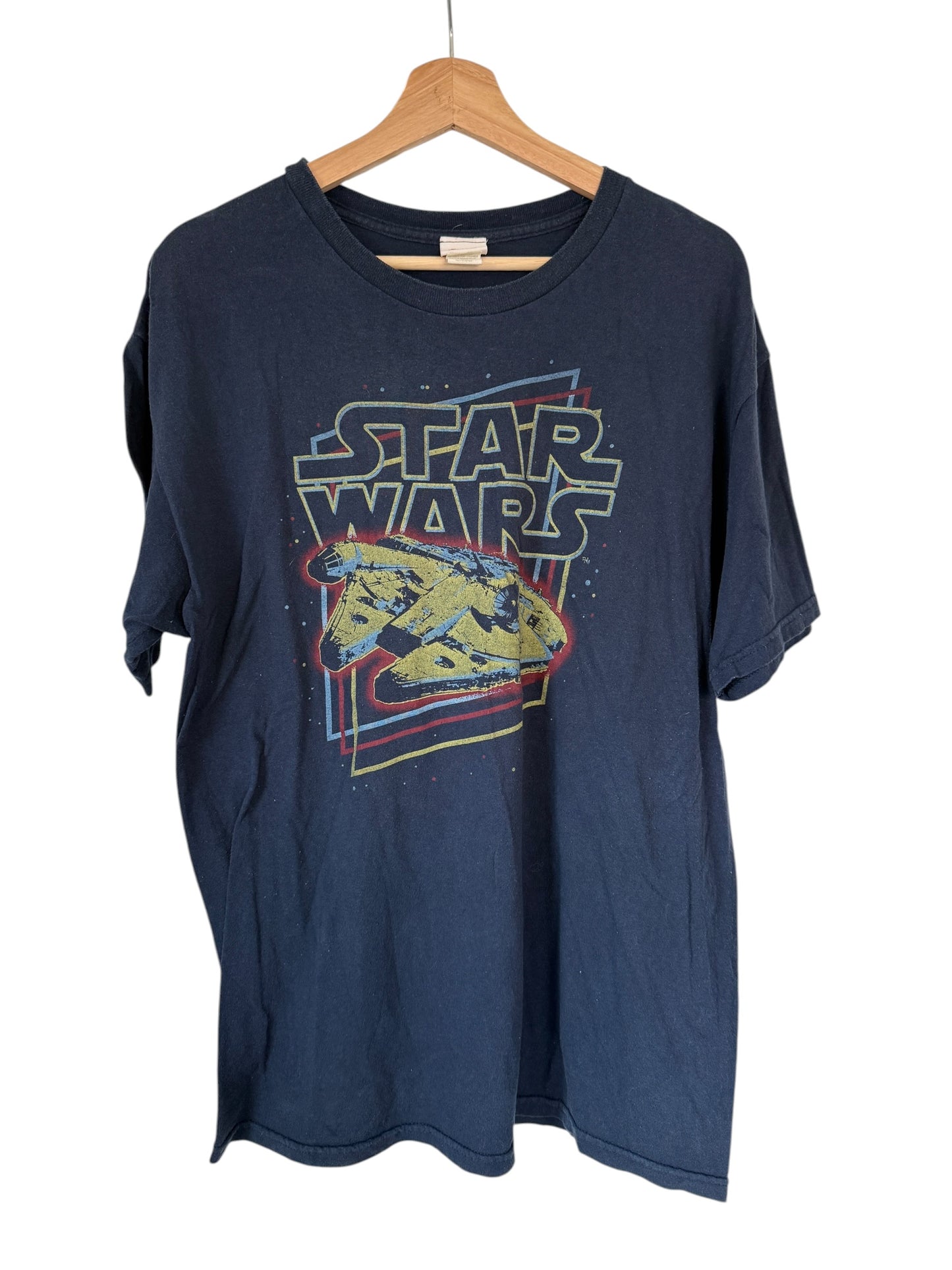 Vintage Star Wars Graphic Tee Navy L