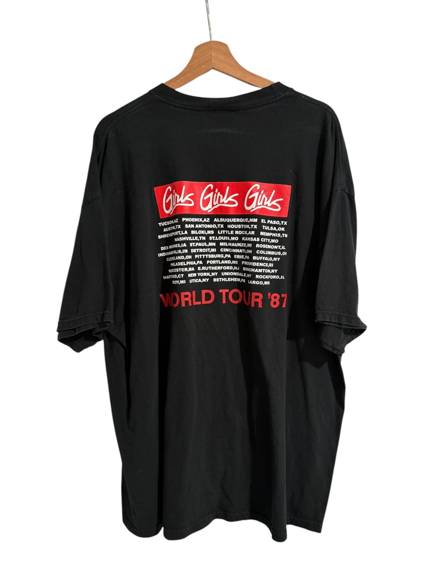 Motley Crue Girls Girls Girls World Tour T-Shirt Bad Boys Sz 2XL