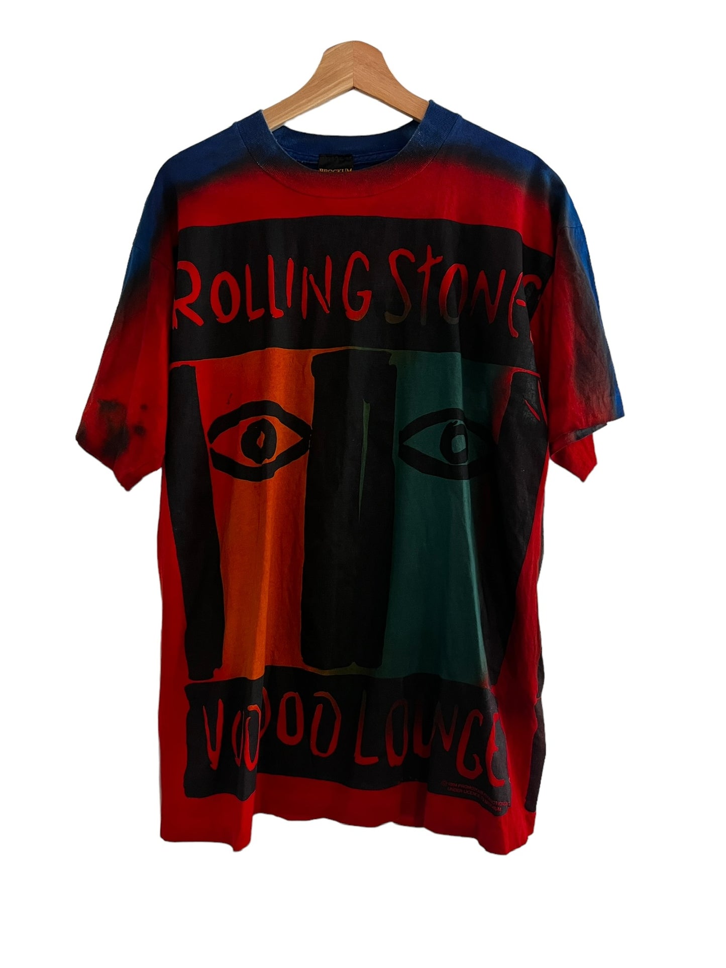 1994 Rolling Stones Voodoo Lounge Art T-Shirt Sz XL