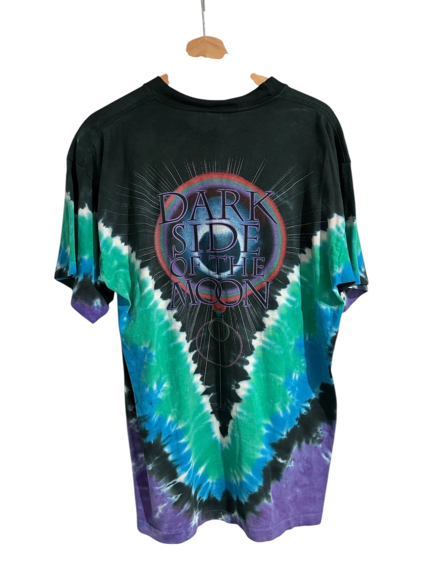 Vintage Liquid Blue Pink Floyd Dark Side of the Moon Shirt Sz L