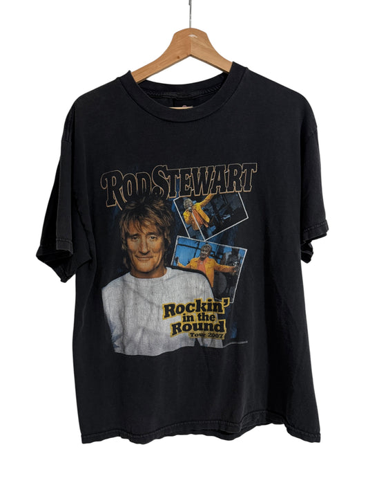 Vintage Rod Stewart Rockin' in the Round Winterland T-Shirt Black M