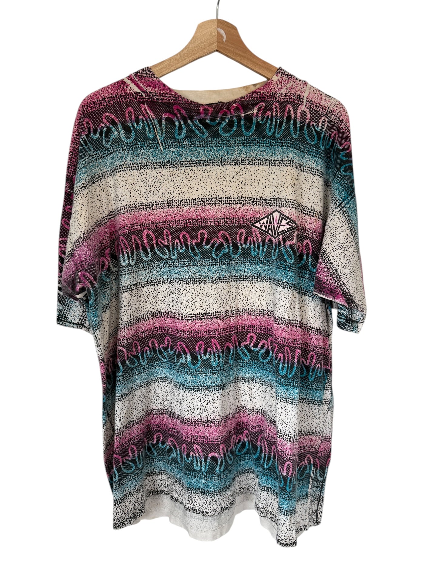 Vintage Waves Surf T-Shirt Sz L