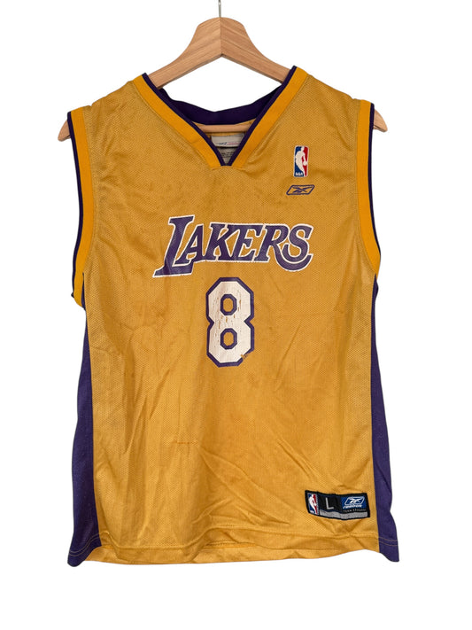 Vintage Reebok Kobe Bryant #8 Lakers Jersey Gold Kids L